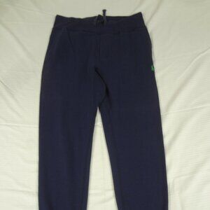 POLO RALPH LAUREN GREEN PONY NAVY BLUE SWEAT LOUNGE PANTS WOMENS MEDIUM K586